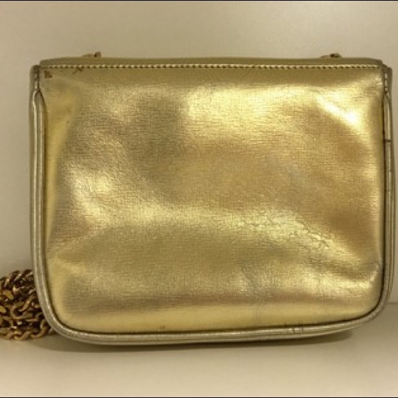 PALOMA PICASSO 🌟 Gold Leather & Chain Crossbody - Picture 7 of 8